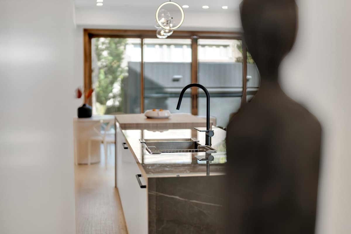 Boiling water tap dispensing hot water - boiling water tap installation in Wetherby by The Wetherby Plumber